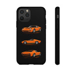Orange Miura Classic Supercar Tough Phone Case - 3 View