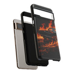 Black Charger Classic Muscle Flames Tough Phone Case Cover Gift