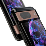Holographic Skull Phone Case, Shattered Glass Iridescent Cover