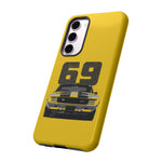1969 Camaro Z28 Yellow Front View Muscle Car Tough Phone Case