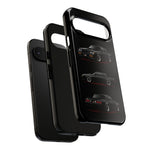 Black GNX Phone Case, Three-View Muscle Car Vector Tough Cover