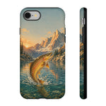 Leaping Golden Trout Lake Scene phone case | Tough Cover