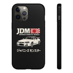 R34 Skyline GT-R JDM Rising Sun Tough Phone Case Cover Gift