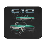 1969 Chevy C10 Mouse Pad Green White Pickup Classic Truck Computer Desk Mat
