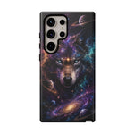 Cosmic Wolf Phone Case, Galaxy Nebula Portrait Tough Cover, Gift