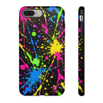 Neon Paint Splatter 90s Art Tough Phone Case