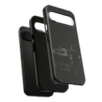 Black Classic C10 Truck Phone Case | Vintage Pickup Reflection, Minimal Auto Design
