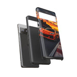 Orange C8 Z06 Flat Plane V8 Speed Art Tough Phone Case