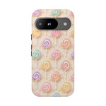 Pastel Swirl Lollipops Tough Case | Candy Pattern Phone Cover