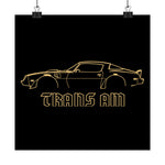1977 Trans Am Poster Firebird Classic Muscle Car Wall Art Vintage Garage