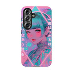 Neon Cyber Geisha phone case | Tough Case