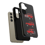 Early Bronco Phone Case Red, Three-View Truck Vector Cover