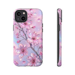 Pink Chrome Cherry Blossom Phone Case | Tough Cover