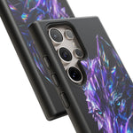 Holographic Wolf Phone Case, Fractured Prism Iridescent Cover