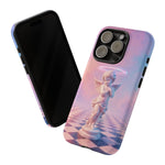 Praying Cherub Statue halo Vaporwave Aesthetic phone case
