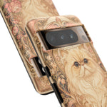 Persian Cat Floral Art Nouveau Tough Phone Case