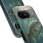 Largemouth Bass Phone Case, Sunlit Underwater Tough Cover, Gift
