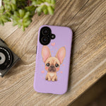 French Bulldog Bat Ears Kawaii Pet Dog Art Tough Phone Case