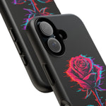 Glitch Rose Neon Phone Case Vaporwave Tough Cover