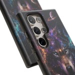 Cosmic Wolf Phone Case, Galaxy Nebula Portrait Tough Cover, Gift
