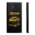 Z06 Corvette Phone Case, Yellow Neon Chrome Studio Cover