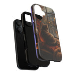 Rainy Window Cat Phone Case, Cozy Painterly Art Cover, Gift