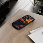 Orange C8 Z06 Flat Plane V8 Speed Art Tough Phone Case