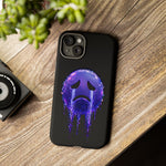 Glitch Sad Face Phone Case, Anime Melt Static Tough Cover