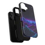 Retro Neon Mountains Phone Case | Vaporwave Galaxy Landscape