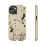 Red-Crowned Crane Sumi-e Art Tough Phone Case