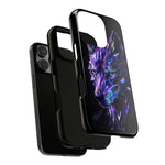 Holographic Wolf Phone Case, Fractured Prism Iridescent Cover