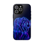Neon Blue Tiger phone case | tough protective cover