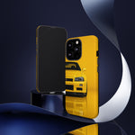 Yellow Skyline Phone Case, R34 GTR 90s JDM Legend Tough Cover for Men Gift