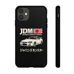 R34 Skyline GT-R JDM Rising Sun Tough Phone Case Cover Gift