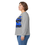 Blue 2019 ZR1 Sports Car illustration Long Sleeve Tee | Racing Graphic