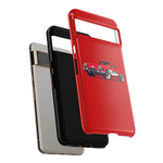 Red Classic Corvette C1 Illustration phone case | Retro Car Tough Case