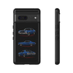 1970 Chevelle SS Phone Case Blue, Three-View Vector Tough Cover