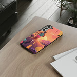 Retro Runner Sunset phone case | 80s Vaporwave jogging design