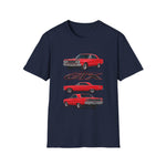 1967 Red GTX Muscle Car T-Shirt | Classic Auto Vintage Trio Tee