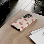 Pink Cherry Pattern Phone Case | Cute Retro Fruit Design