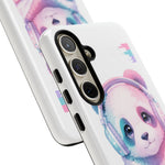 Pastel Panda Phone Case, Glitch Color Block Cover