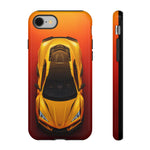 Z06 Corvette Phone Case, Yellow Top-Down Duotone Gradient Cover