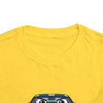 Cute Cartoon C6 Sports Car Toddler T-Shirt Funny Race Car Kids Tee Blue Stripe Car Shirt
