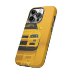 Yellow Skyline Phone Case, R34 GTR 90s JDM Legend Tough Cover for Men Gift