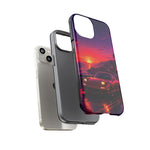 FD RX-7 Retro Sunset Sports Car Tough Case | Neon Vaporwave Beach Drive