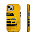 Yellow Skyline Phone Case, R34 GTR 90s JDM Legend Tough Cover for Men Gift