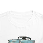 1957 Chevy Bel Air Toddler T-Shirt – Light Blue Classic Car Graphic Tee
