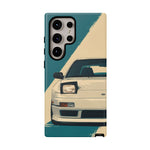 S13 Teal White Pop-up Tough Phone Case for JDM Fans