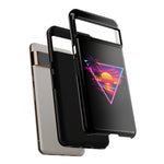 Synthwave Sunset Triangle Phone Case Retro Vaporwave Case