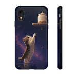 Curious Munchkin Kitten Reaching Cookie Jar Phone Case | Tough Case